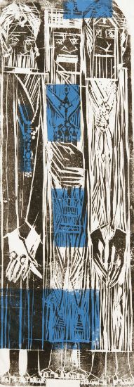 Picture of "Three Wise Men" wood block carving